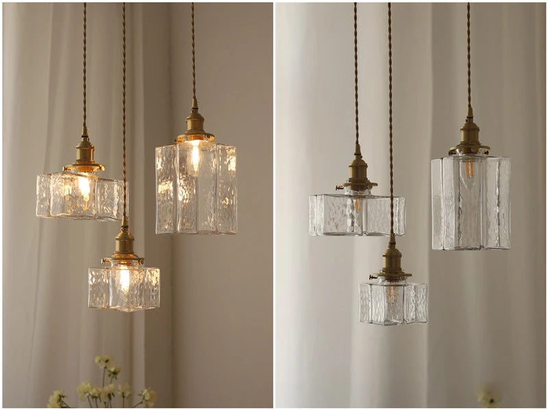 Plafonnier en verre pour salon moderne