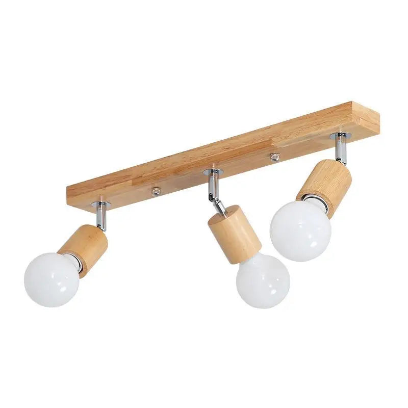 Plafonnier en bois moderne 3 têtes