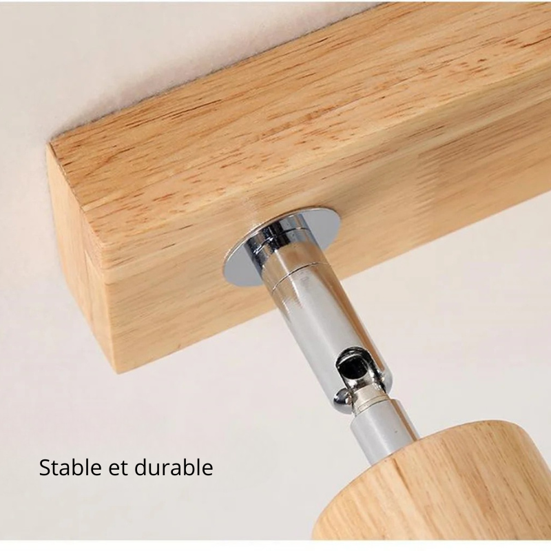 Plafonnier en bois moderne 3 têtes