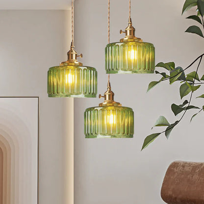 Plafonnier chambre vintage en verre style nordique