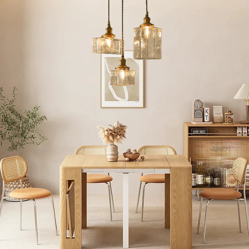 Plafonnier en verre pour salon moderne