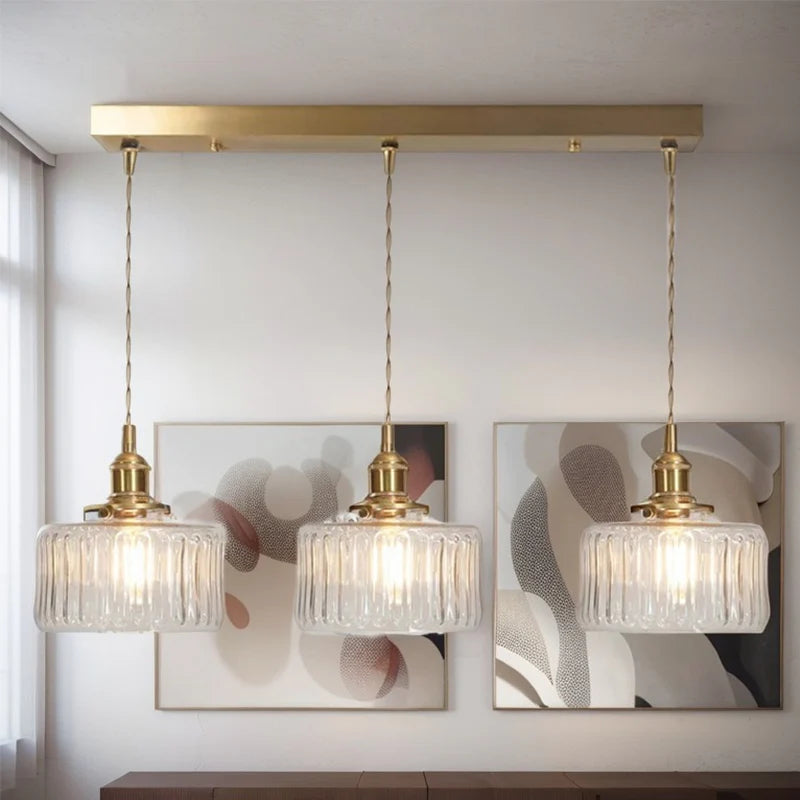 Plafonnier chambre vintage en verre style nordique