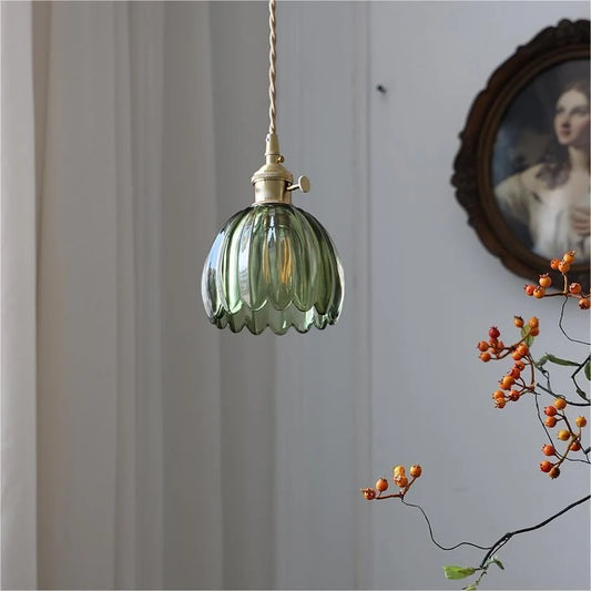 Plafonnier vintage salon nordique en verre