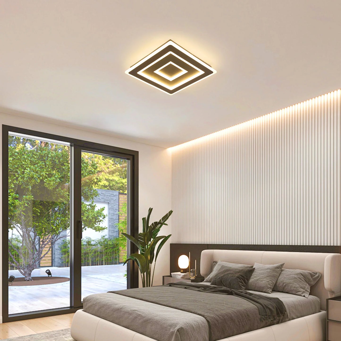 Plafonnier chambre carré lumineux