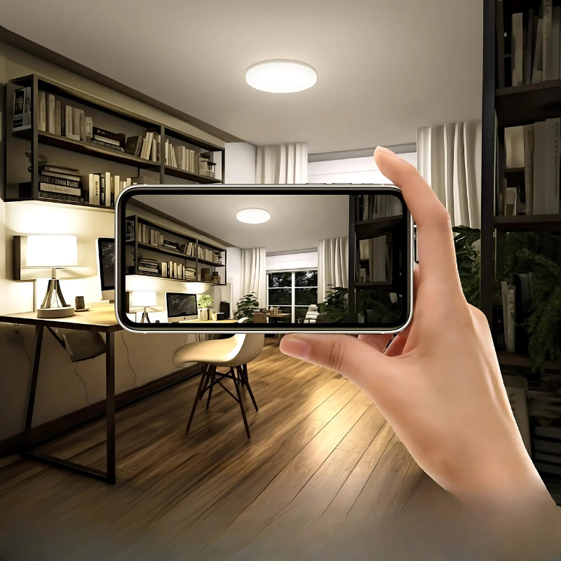 Plafonnier rond minimaliste pour chambre