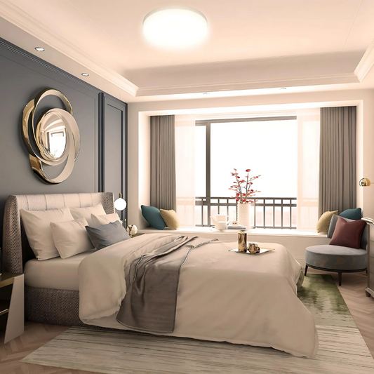 Plafonnier rond minimaliste pour chambre
