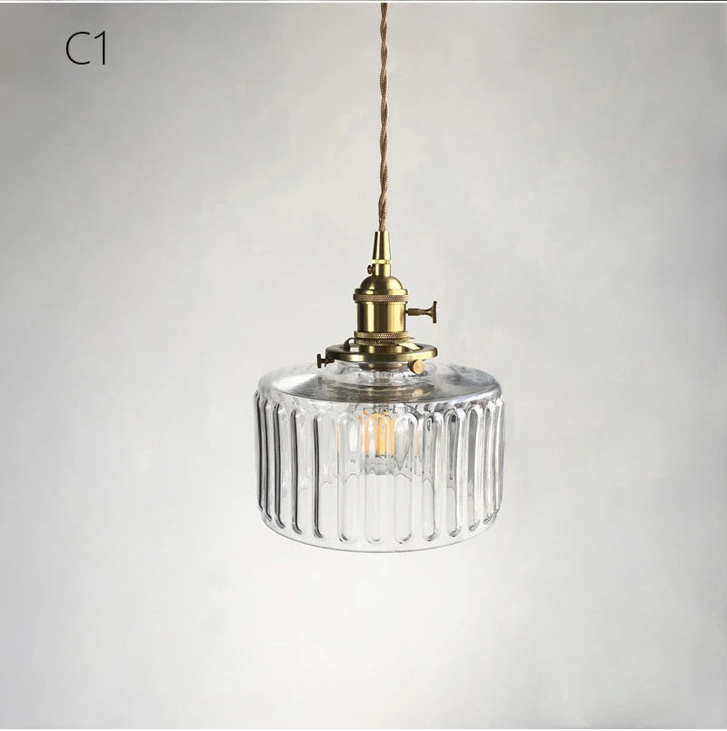 Plafonnier chambre vintage en verre style nordique
