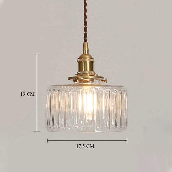 Plafonnier chambre vintage en verre style nordique