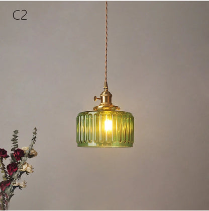 Plafonnier chambre vintage en verre style nordique
