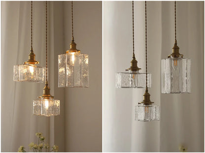 Plafonnier en verre pour salon moderne