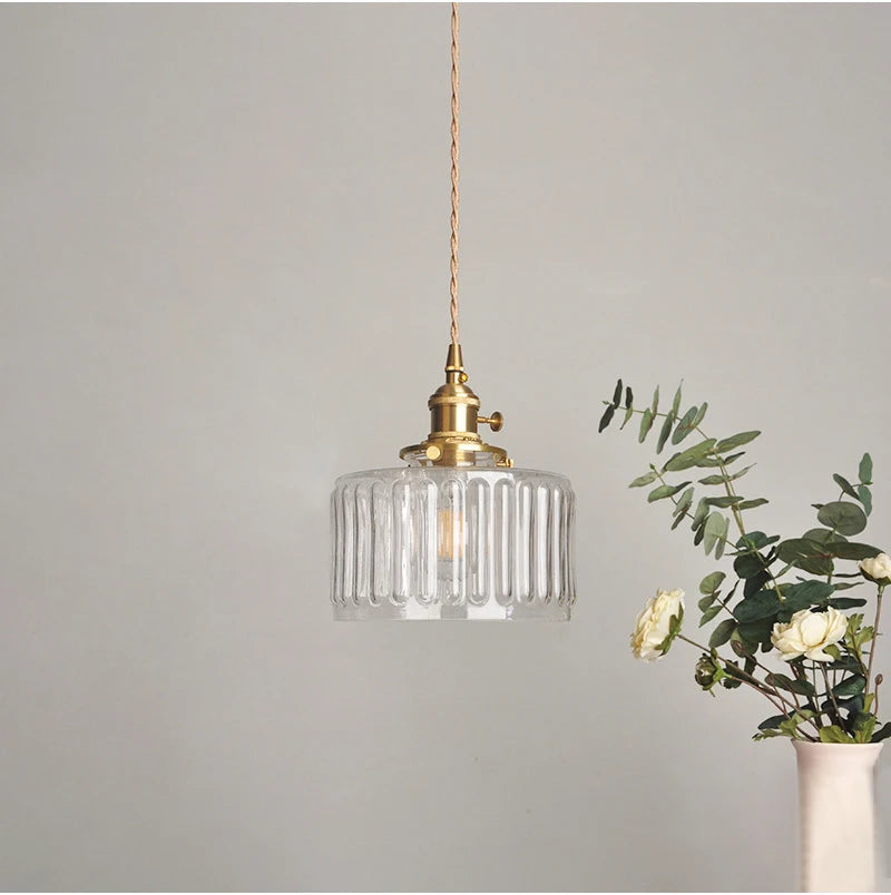 Plafonnier chambre vintage en verre style nordique