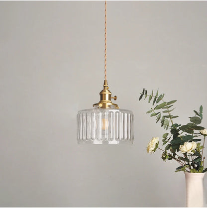 Plafonnier chambre vintage en verre style nordique