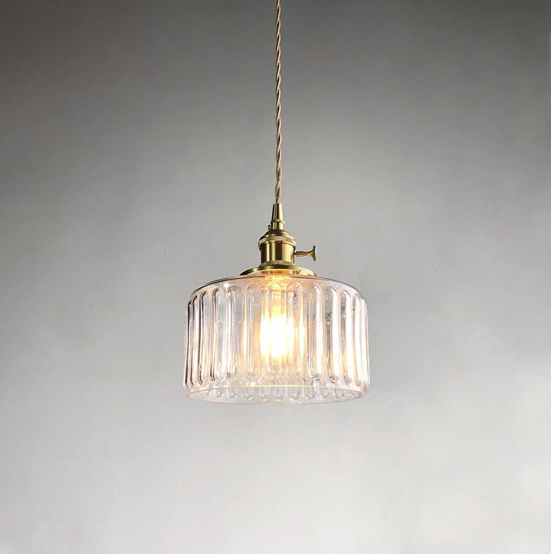 Plafonnier chambre vintage en verre style nordique