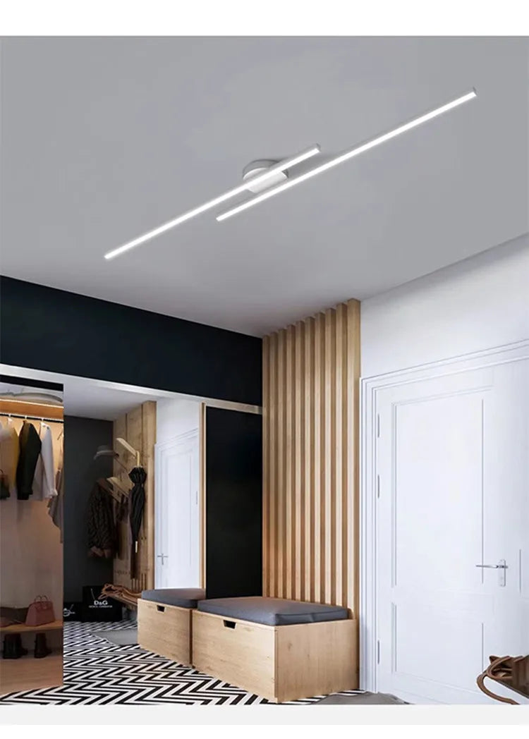 Plafonnier moderne extra fin en aluminium
