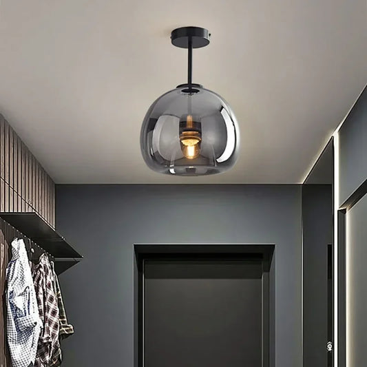 Plafonnier minimaliste en verre moderne