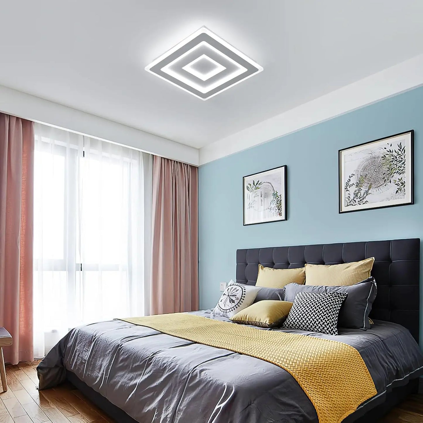 Plafonnier chambre carré lumineux