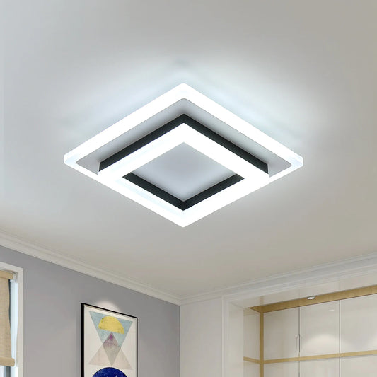 Plafonnier chambre LED moderne carré