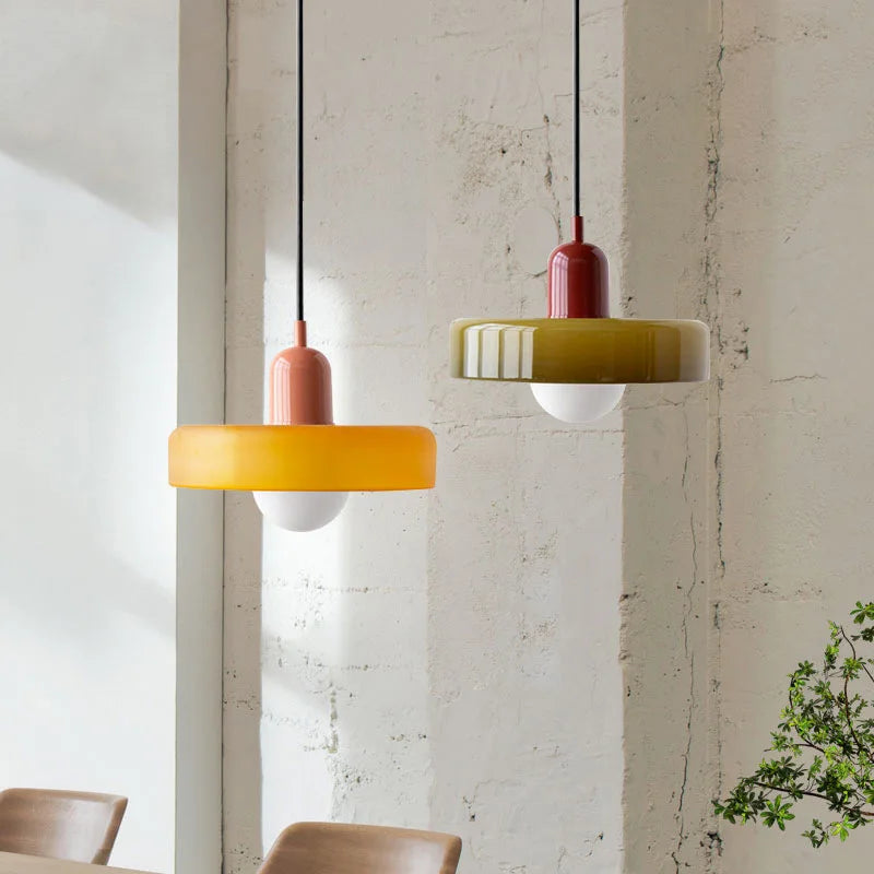 Plafonnier moderne LED en verre style nordique