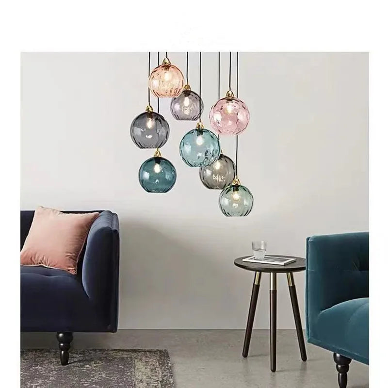 Plafonnier en verre moderne suspendu