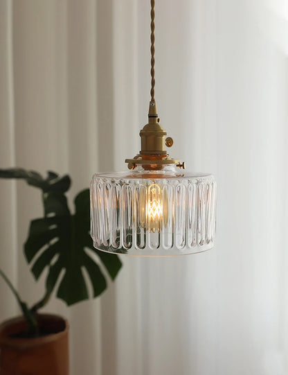 Plafonnier chambre vintage en verre style nordique