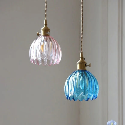 Plafonnier vintage salon nordique en verre