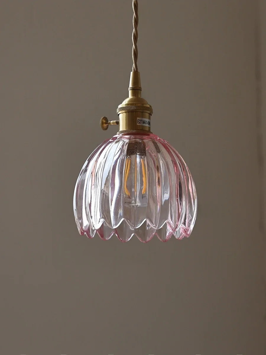 Plafonnier vintage salon nordique en verre