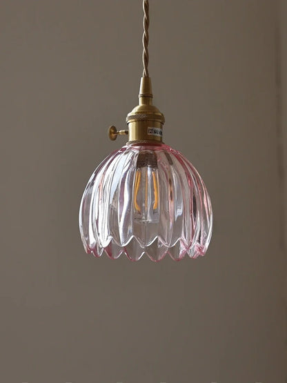 Plafonnier vintage salon nordique en verre