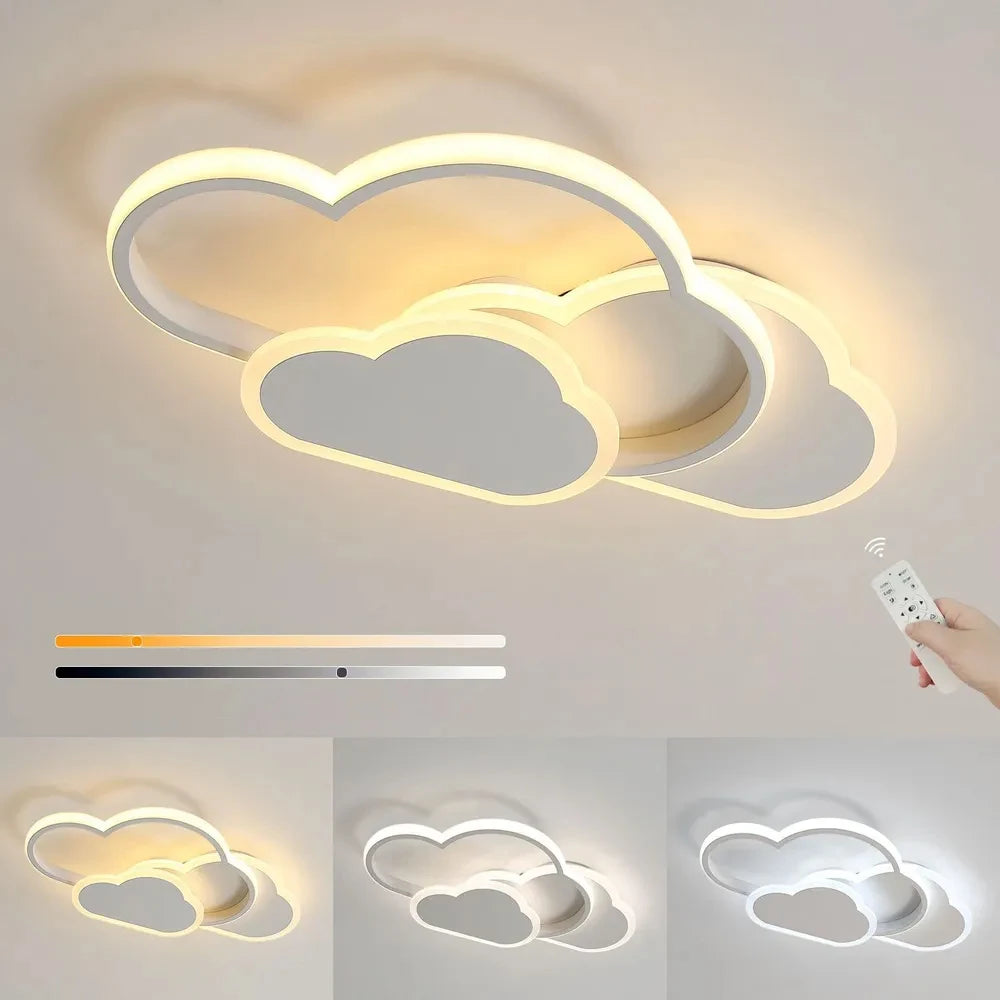 Plafonnier LED salon en forme de nuage