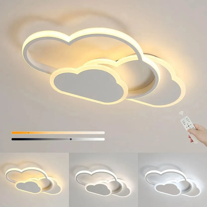 Plafonnier LED salon en forme de nuage