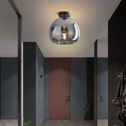 Plafonnier minimaliste en verre moderne