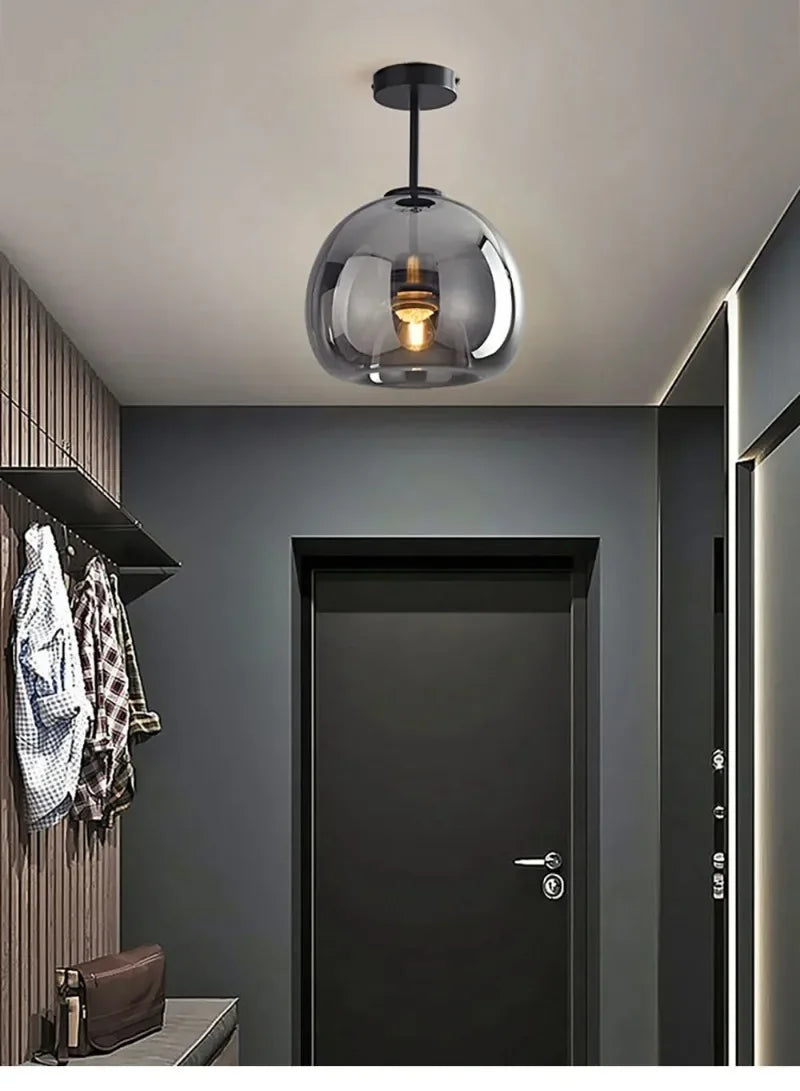 Plafonnier minimaliste en verre moderne