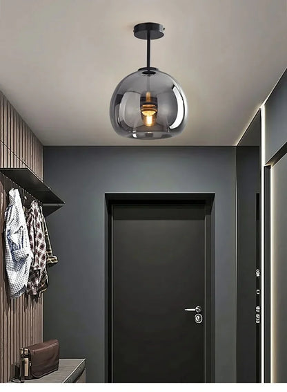 Plafonnier minimaliste en verre moderne