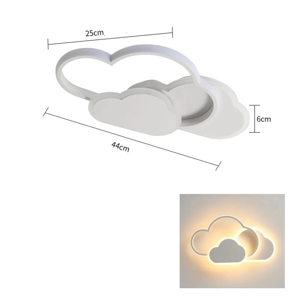 Plafonnier LED salon en forme de nuage
