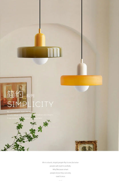 Plafonnier moderne LED en verre style nordique
