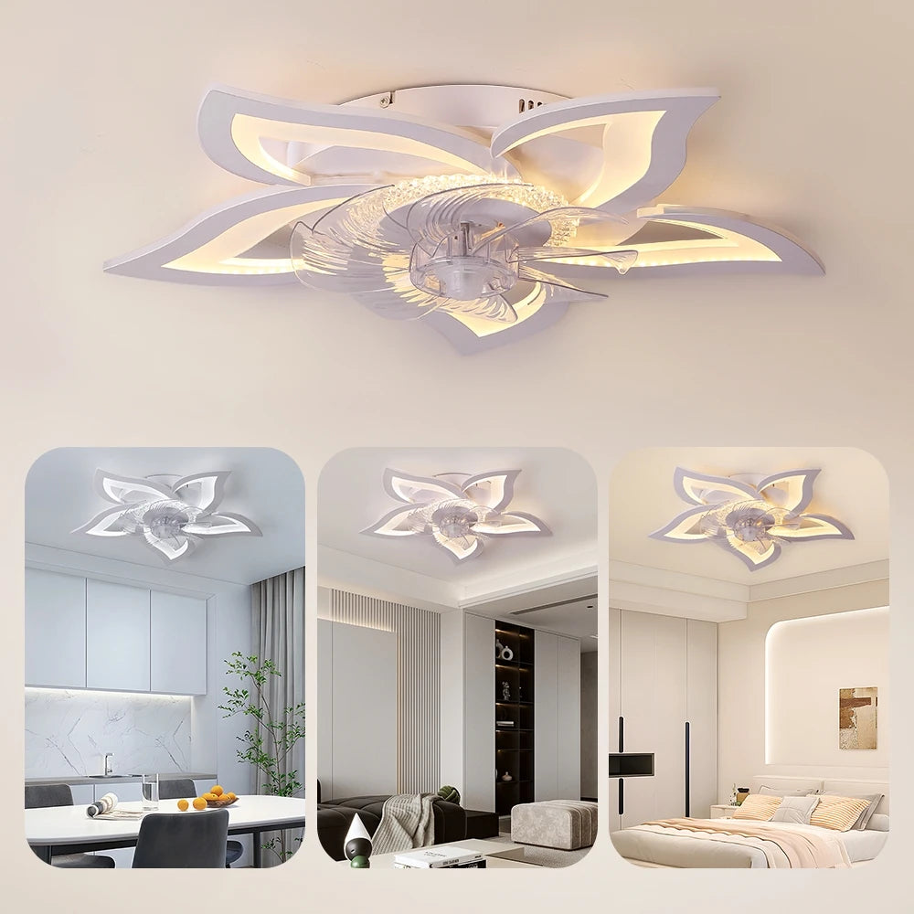 Plafonnier ventilateur moderne pour salon