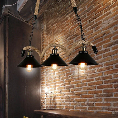 Plafonnier vintage en métal noir