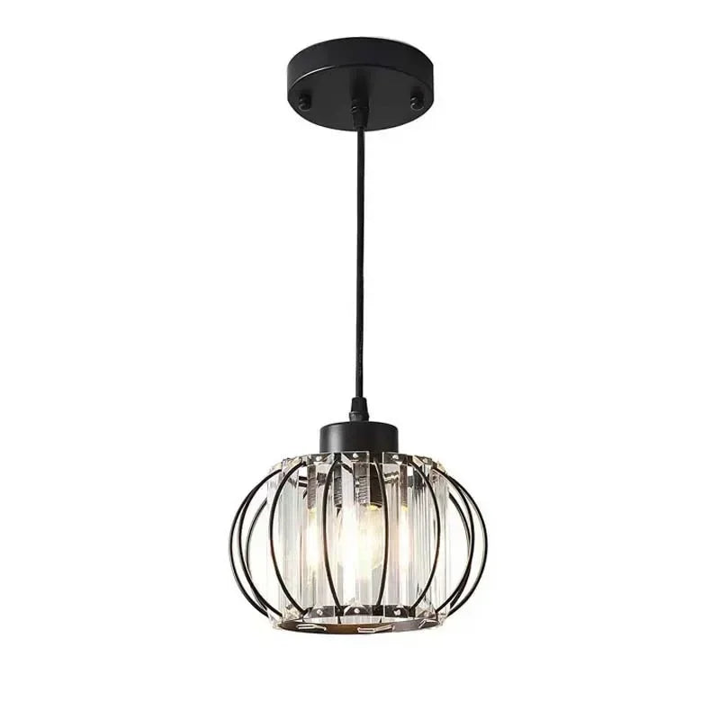 Plafonnier noir pour salon en verre en forme de globe