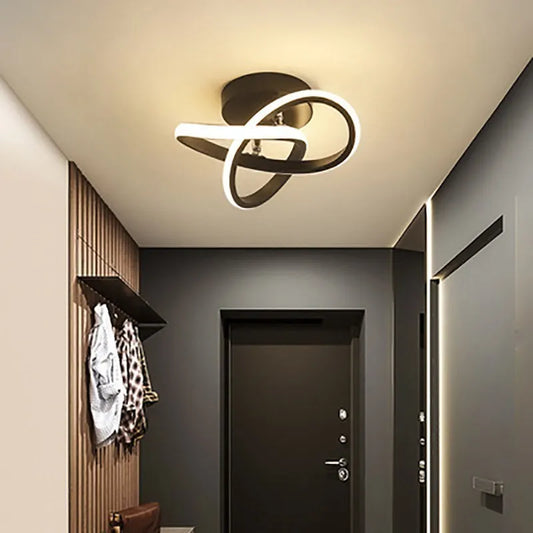 Plafonnier couloir moderne en métal