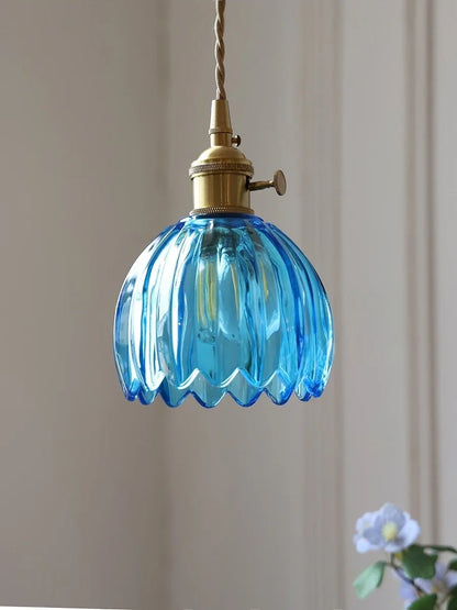 Plafonnier vintage salon nordique en verre