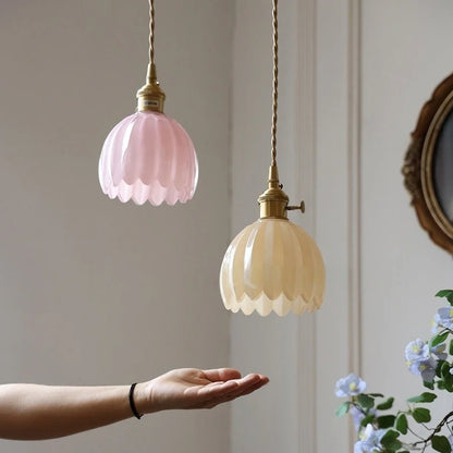 Plafonnier vintage salon nordique en verre