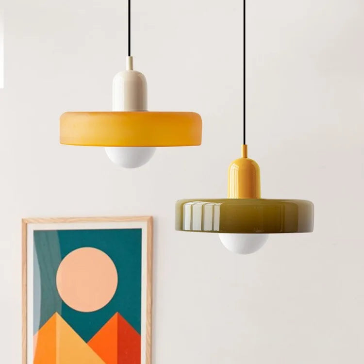 Plafonnier moderne LED en verre style nordique