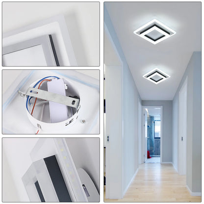 Plafonnier chambre LED moderne carré