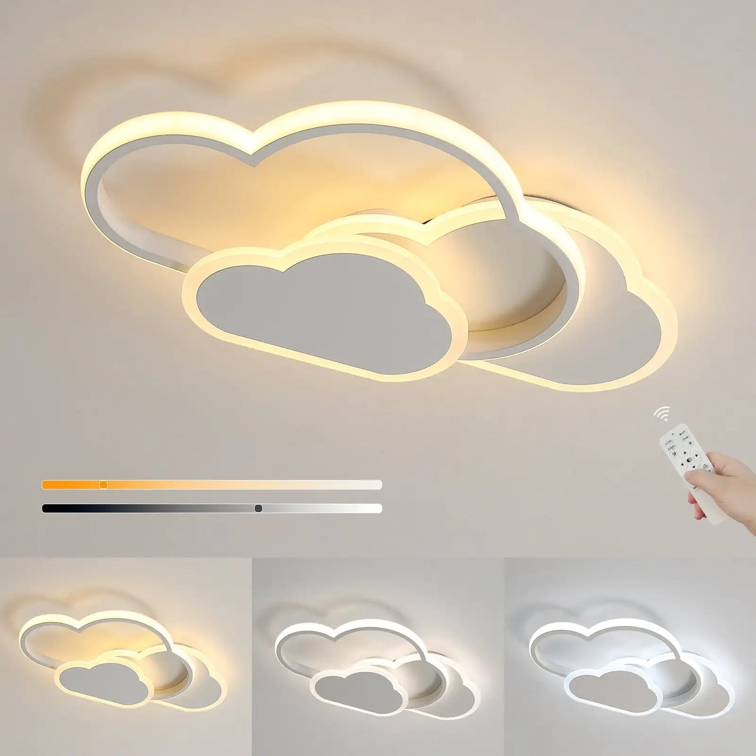 Plafonnier LED salon en forme de nuage