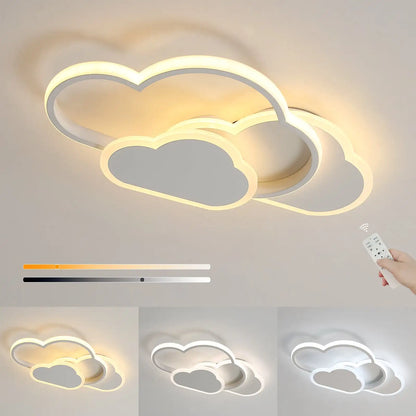 Plafonnier LED salon en forme de nuage