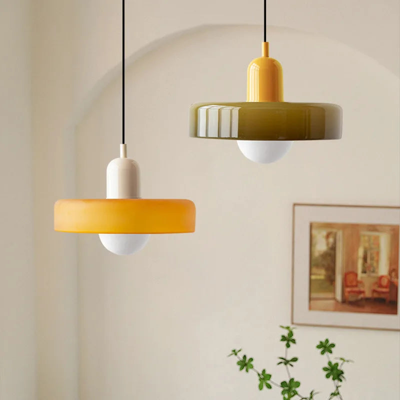Plafonnier moderne LED en verre style nordique