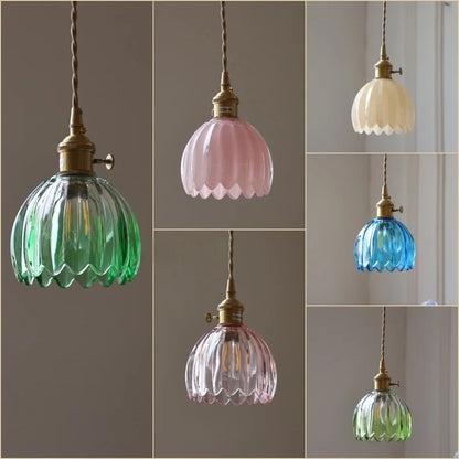 Plafonnier vintage salon nordique en verre