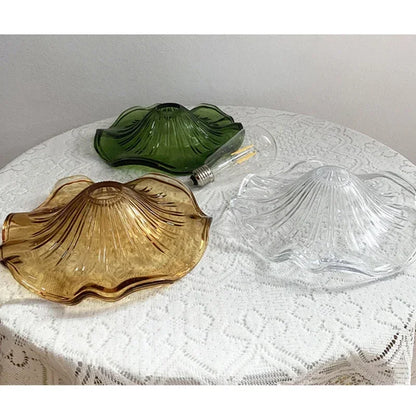Plafonnier en verre salon vintage