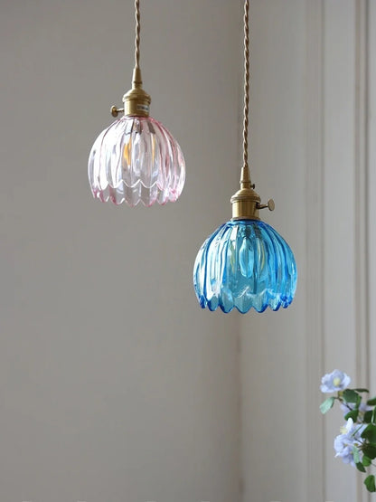 Plafonnier vintage salon nordique en verre