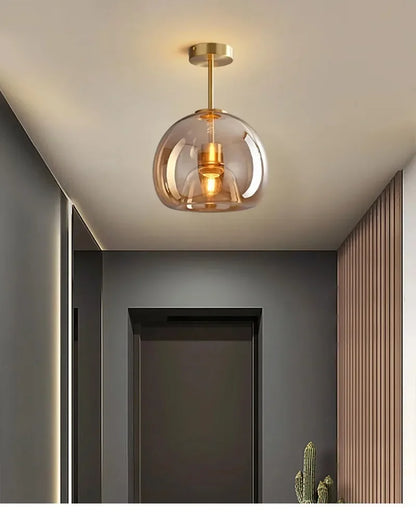 Plafonnier minimaliste en verre moderne
