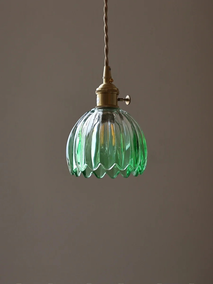 Plafonnier vintage salon nordique en verre